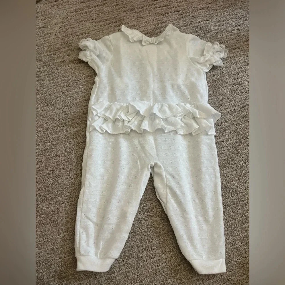 Vintage Babygro white short sleeve romper